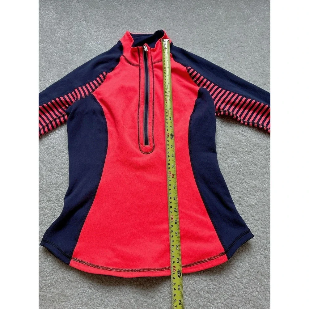 Lululemon 1/2 Zip Pullover Striped Blue orange Women's Size 2